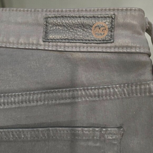 AG Adriano Goldschmied The Legging Ankle Coated Gray Skinny Jeans Women’s 27 - Picture 7 of 9